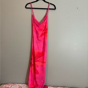 Pink Floral Maxi Dress